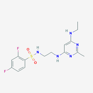 N-(2-((6-(ethylamino)-2-methylpyrimidin-4-yl)amino)ethyl)-2,4-difluorobenzenesulfonamide