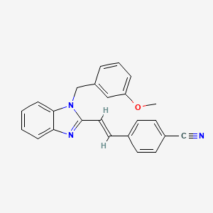 4-[(E)-2-[1-[(3-methoxyphenyl)methyl]benzimidazol-2-yl]ethenyl]benzonitrile