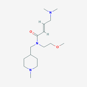 molecular formula C16H31N3O2 B2875210 (E)-4-(Dimethylamino)-N-(2-methoxyethyl)-N-[(1-methylpiperidin-4-yl)methyl]but-2-enamide CAS No. 2411329-64-9