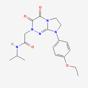 molecular formula C18H23N5O4 B2875212 2-(8-(4-ethoxyphenyl)-3,4-dioxo-3,4,7,8-tetrahydroimidazo[2,1-c][1,2,4]triazin-2(6H)-yl)-N-isopropylacetamide CAS No. 941996-54-9
