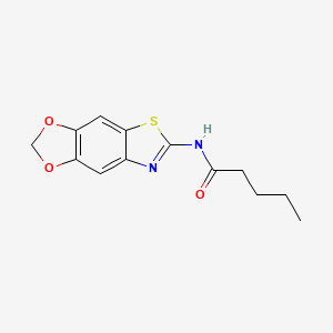 N-([1,3]dioxolo[4,5-f][1,3]benzothiazol-6-yl)pentanamide