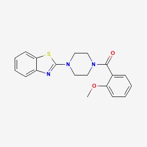 molecular formula C19H19N3O2S B2875229 (4-(Benzo[d]thiazol-2-yl)piperazin-1-yl)(2-methoxyphenyl)methanone CAS No. 309268-47-1
