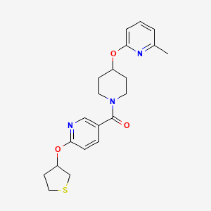 (4-((6-Methylpyridin-2-yl)oxy)piperidin-1-yl)(6-((tetrahydrothiophen-3-yl)oxy)pyridin-3-yl)methanone