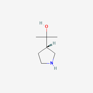 molecular formula C7H15NO B2875240 (S)-2-(3-Pyrrolidinyl)-2-propanol CAS No. 1245645-24-2
