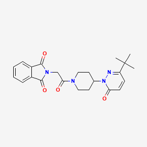 molecular formula C23H26N4O4 B2875242 2-[2-[4-(3-Tert-butyl-6-oxopyridazin-1-yl)piperidin-1-yl]-2-oxoethyl]isoindole-1,3-dione CAS No. 2379978-44-4