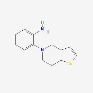 molecular formula C13H14N2S B2875243 2-{4H,5H,6H,7H-噻吩并[3,2-c]吡啶-5-基}苯胺 CAS No. 926210-81-3