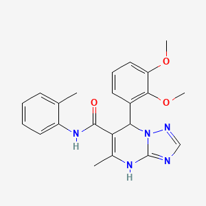 molecular formula C22H23N5O3 B2875246 7-(2,3-二甲氧基苯基)-5-甲基-N-(2-甲基苯基)-4,7-二氢[1,2,4]三唑并[1,5-a]嘧啶-6-甲酰胺 CAS No. 685852-89-5