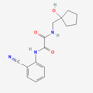 molecular formula C15H17N3O3 B2875248 N1-(2-cyanophenyl)-N2-((1-hydroxycyclopentyl)methyl)oxalamide CAS No. 1219906-64-5