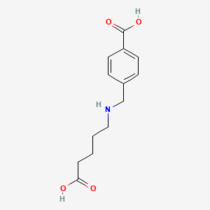 molecular formula C13H17NO4 B2875251 4-{[(4-Carboxybutyl)amino]methyl}benzoic acid CAS No. 1087784-29-9