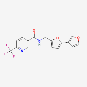 molecular formula C16H11F3N2O3 B2875260 N-([2,3'-bifuran]-5-ylmethyl)-6-(trifluoromethyl)nicotinamide CAS No. 2034566-83-9