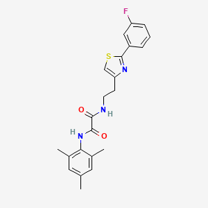 molecular formula C22H22FN3O2S B2875266 N1-(2-(2-(3-氟苯基)噻唑-4-基)乙基)-N2-间苯三甲酰胺 CAS No. 895785-34-9