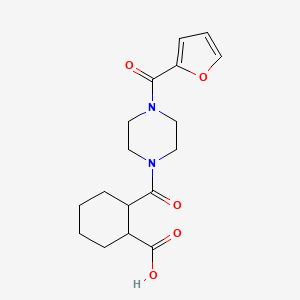 molecular formula C17H22N2O5 B2875267 2-[4-(呋喃-2-羰基)哌嗪-1-羰基]环己烷-1-羧酸 CAS No. 497083-18-8
