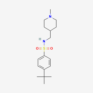 molecular formula C17H28N2O2S B2875272 4-(叔丁基)-N-((1-甲基哌啶-4-基)甲基)苯磺酰胺 CAS No. 952981-97-4