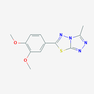 molecular formula C12H12N4O2S B287528 6-(3,4-Dimethoxyphenyl)-3-methyl[1,2,4]triazolo[3,4-b][1,3,4]thiadiazole 