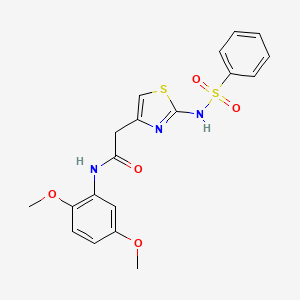 N-(2,5-dimethoxyphenyl)-2-(2-(phenylsulfonamido)thiazol-4-yl)acetamide