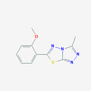 molecular formula C11H10N4OS B287529 6-(2-Methoxyphenyl)-3-methyl[1,2,4]triazolo[3,4-b][1,3,4]thiadiazole 