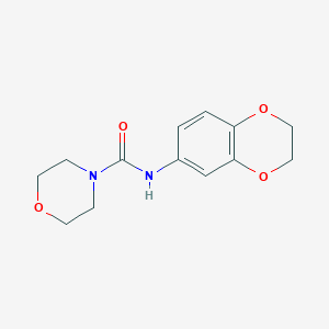 molecular formula C13H16N2O4 B2875293 N-(2,3-二氢-1,4-苯并二氧杂环-6-基)-4-吗啉甲酰胺 CAS No. 600147-72-6