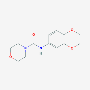 molecular formula C13H16N2O4 B2875293 N-(2,3-dihydro-1,4-benzodioxin-6-yl)morpholine-4-carboxamide CAS No. 600147-72-6