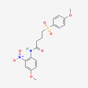 molecular formula C18H20N2O7S B2875299 N-(4-methoxy-2-nitrophenyl)-4-((4-methoxyphenyl)sulfonyl)butanamide CAS No. 941967-93-7