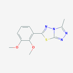 molecular formula C12H12N4O2S B287530 6-(2,3-Dimethoxyphenyl)-3-methyl[1,2,4]triazolo[3,4-b][1,3,4]thiadiazole 