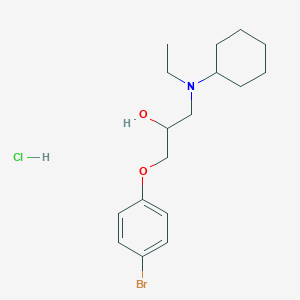 molecular formula C17H27BrClNO2 B2875301 1-(4-Bromophenoxy)-3-(cyclohexyl(ethyl)amino)propan-2-ol hydrochloride CAS No. 1052404-98-4