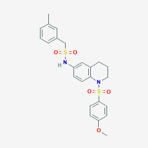 N-(1-((4-methoxyphenyl)sulfonyl)-1,2,3,4-tetrahydroquinolin-6-yl)-1-(m-tolyl)methanesulfonamide