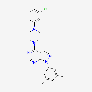 4-[4-(3-chlorophenyl)piperazin-1-yl]-1-(3,5-dimethylphenyl)-1H-pyrazolo[3,4-d]pyrimidine