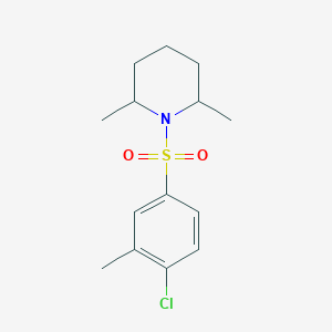 B2875312 1-((4-Chloro-3-methylphenyl)sulfonyl)-2,6-dimethylpiperidine CAS No. 398996-48-0