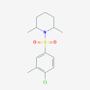 molecular formula C14H20ClNO2S B2875312 1-((4-Chloro-3-methylphenyl)sulfonyl)-2,6-dimethylpiperidine CAS No. 398996-48-0