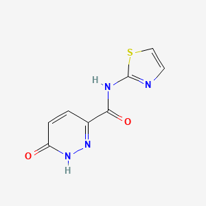 molecular formula C8H6N4O2S B2875315 6-oxo-N-(1,3-thiazol-2-yl)-1H-pyridazine-3-carboxamide CAS No. 900001-81-2