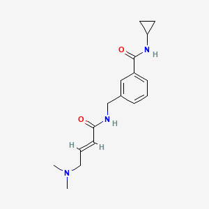 molecular formula C17H23N3O2 B2875317 N-Cyclopropyl-3-[[[(E)-4-(dimethylamino)but-2-enoyl]amino]methyl]benzamide CAS No. 2411333-86-1