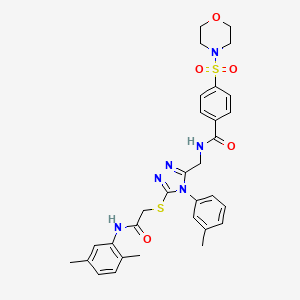 N-((5-((2-((2,5-dimethylphenyl)amino)-2-oxoethyl)thio)-4-(m-tolyl)-4H-1,2,4-triazol-3-yl)methyl)-4-(morpholinosulfonyl)benzamide