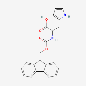 molecular formula C22H20N2O4 B2875319 2-({[(9H-fluoren-9-yl)methoxy]carbonyl}amino)-3-(1H-pyrrol-2-yl)propanoic acid CAS No. 1379859-26-3