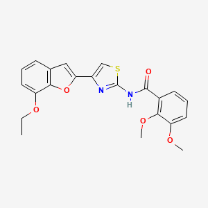 molecular formula C22H20N2O5S B2875320 N-(4-(7-ethoxybenzofuran-2-yl)thiazol-2-yl)-2,3-dimethoxybenzamide CAS No. 921571-29-1