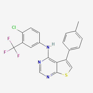 N-[4-chloro-3-(trifluoromethyl)phenyl]-5-(4-methylphenyl)thieno[2,3-d]pyrimidin-4-amine