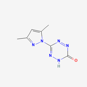 molecular formula C7H8N6O B2875325 3-Hydroxy-6-(3,5-dimethyl-1h-pyrazol-1-yl)-1,2,4,5-tetrazine CAS No. 114720-64-8