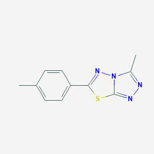 molecular formula C11H10N4S B287534 3-Methyl-6-(4-methylphenyl)[1,2,4]triazolo[3,4-b][1,3,4]thiadiazole 