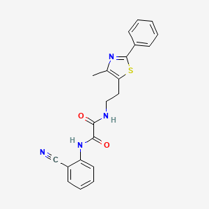 N1-(2-cyanophenyl)-N2-(2-(4-methyl-2-phenylthiazol-5-yl)ethyl)oxalamide