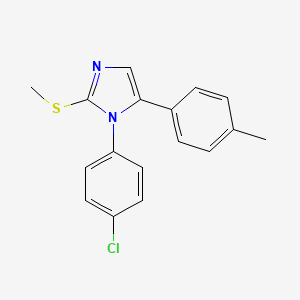 molecular formula C17H15ClN2S B2875345 1-(4-chlorophenyl)-2-(methylthio)-5-(p-tolyl)-1H-imidazole CAS No. 1226456-08-1