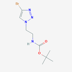molecular formula C9H15BrN4O2 B2875348 叔丁基 N-[2-(4-溴三唑-1-基)乙基]氨基甲酸酯 CAS No. 2375270-41-8