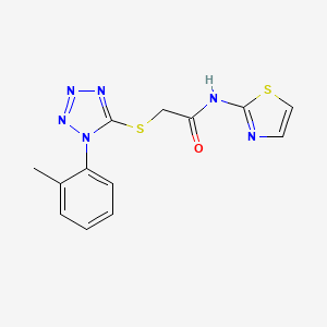 2-{[1-(2-methylphenyl)-1H-tetrazol-5-yl]sulfanyl}-N-(1,3-thiazol-2-yl)acetamide