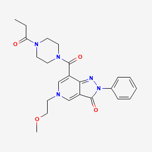 5-(2-methoxyethyl)-2-phenyl-7-(4-propionylpiperazine-1-carbonyl)-2H-pyrazolo[4,3-c]pyridin-3(5H)-one