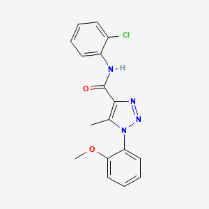 molecular formula C17H15ClN4O2 B2875366 N-(2-氯苯基)-1-(2-甲氧基苯基)-5-甲基-1H-1,2,3-三唑-4-甲酰胺 CAS No. 871323-30-7