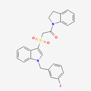 2-((1-(3-fluorobenzyl)-1H-indol-3-yl)sulfonyl)-1-(indolin-1-yl)ethanone