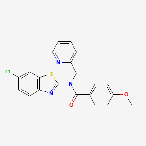 N-(6-chlorobenzo[d]thiazol-2-yl)-4-methoxy-N-(pyridin-2-ylmethyl)benzamide
