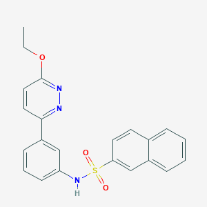 molecular formula C22H19N3O3S B2875387 N-[3-(6-乙氧基哒嗪-3-基)苯基]萘-2-磺酰胺 CAS No. 941959-29-1