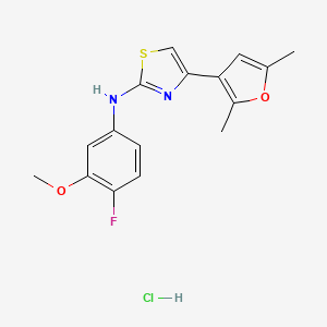 4-(2,5-dimethylfuran-3-yl)-N-(4-fluoro-3-methoxyphenyl)thiazol-2-amine hydrochloride