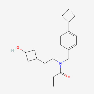 N-[(4-Cyclobutylphenyl)methyl]-N-[2-(3-hydroxycyclobutyl)ethyl]prop-2-enamide
