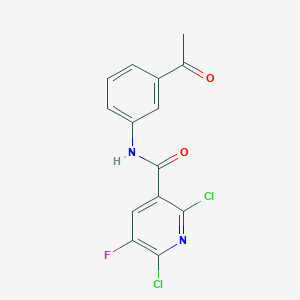 molecular formula C14H9Cl2FN2O2 B287539 N-(3-acetylphenyl)-2,6-dichloro-5-fluoronicotinamide 