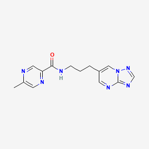 N-(3-([1,2,4]triazolo[1,5-a]pyrimidin-6-yl)propyl)-5-methylpyrazine-2-carboxamide